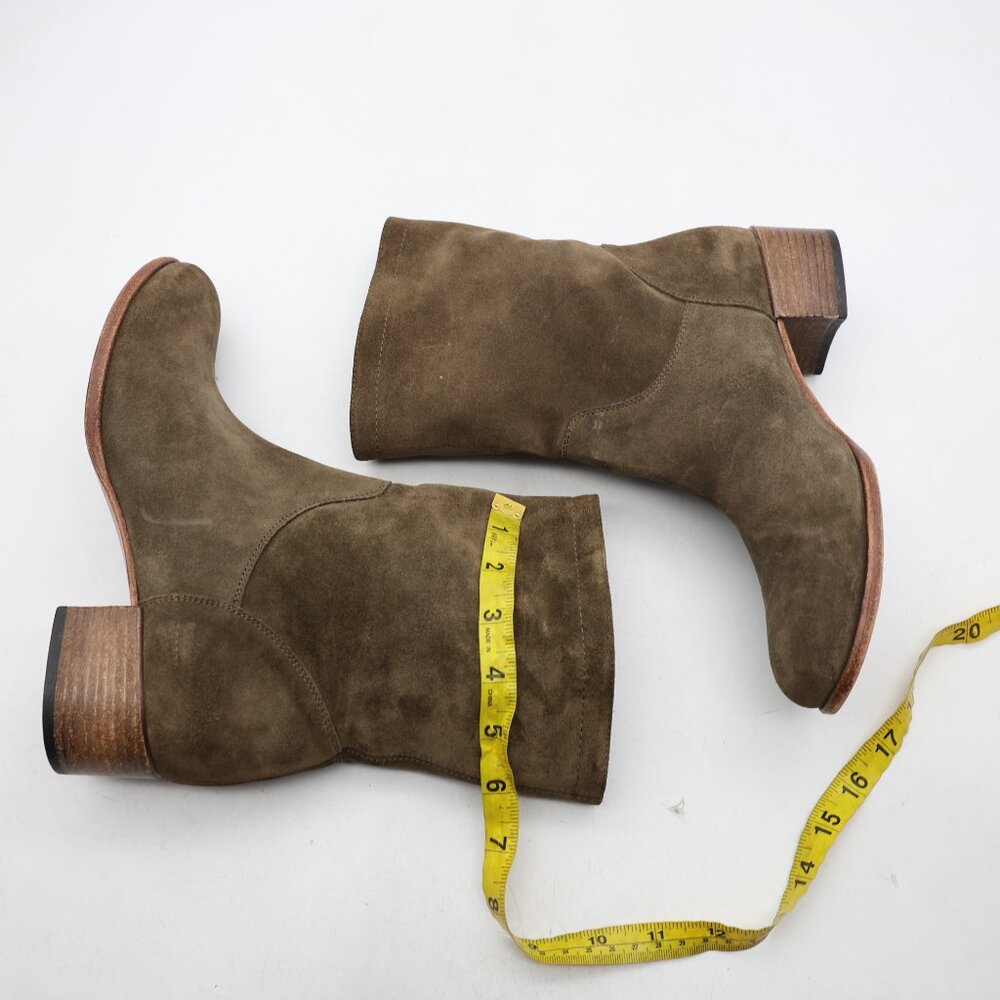 Alberto Fermani Olive Green Suede Women's EU Size 38 Pull On Boots Made in Italy - Picture 8 of 9